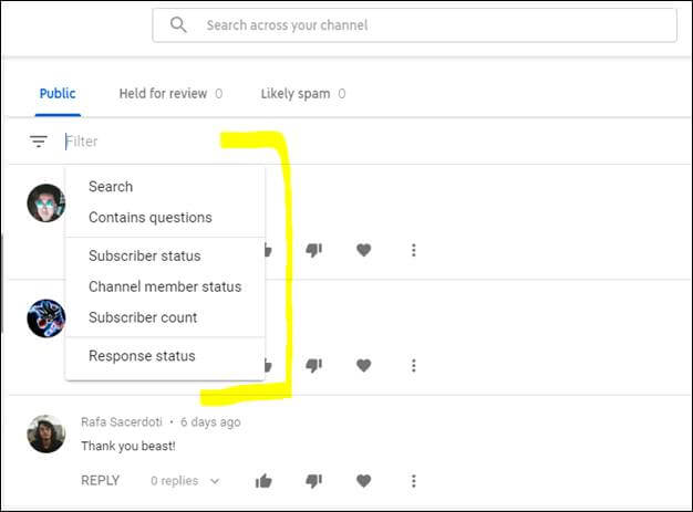 راهنما - سیستم نظرات پیشرفته جدید یوتیوب برای مالکان کانال برای فیلتر کردن نظرات به راحتی